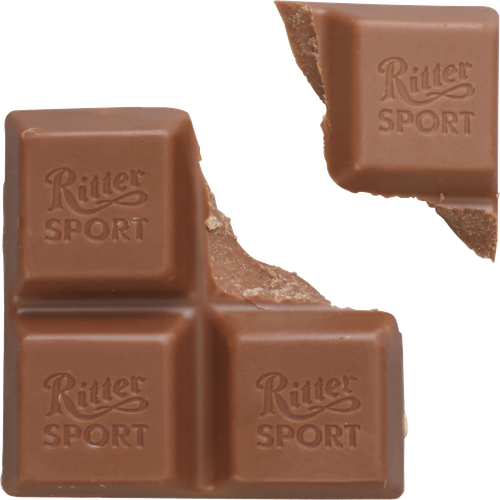 Шоколад молочный RITTER SPORT Ванильный рогалик с миндальным кремом и ванильным печеньем, 100г, картинка