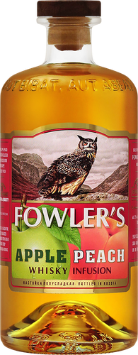 Настойка FOWLERS Яблоко-персик с виски 35%, полусладкая, 0.7л, изображение