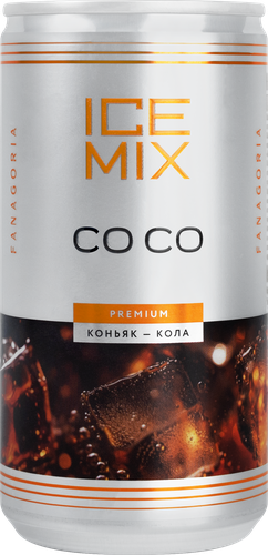 Напиток слабоалкогольный спиртованный FANAGORIA Ice Mix Coco газированный, 0.185л