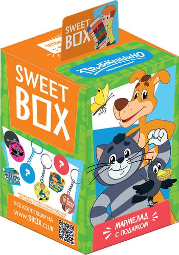 Мармелад жевательный SWEET BOX Простоквашино, апельсин/яблоко