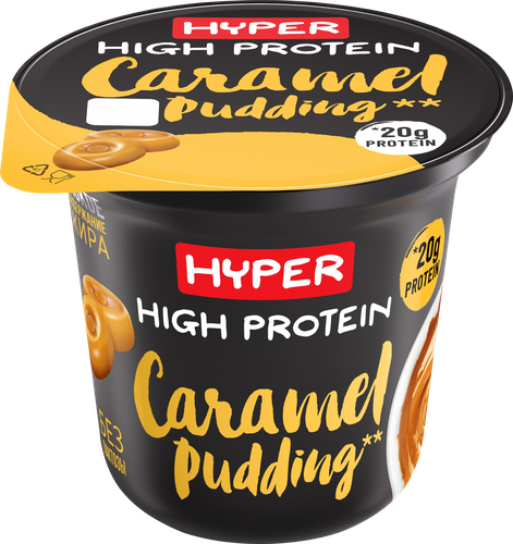 Пудинг EHRMANN HYPER High Protein Карамель 1,5% без лактозы, без змж, 200г, фото