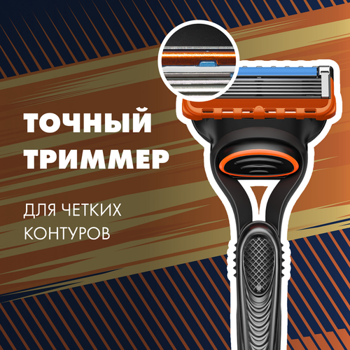 Набор подарочный GILLETTE Бритва Fusion с 1 сменной кассетой+Пена Классическая, 50мл, крупный план