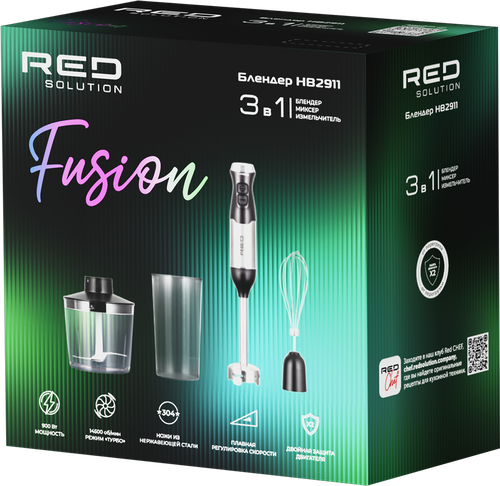 Блендер RED SOLUTION Фьюжен, 220–240В, мощность 600–900Вт, Арт. HB2911, крупный план