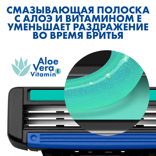 Станок для бритья ZOLLIDER Evolution PRO 3 лезвия с 2 сменными картриджами, детальное фото