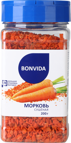 Морковь сушеная BONVIDA, 200г, вид