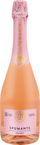 Вино игристое ZB WINE Российское Спуманте розовое брют, 0.75л, изображение