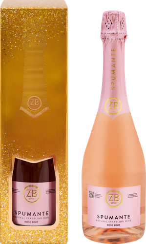 Вино игристое ZB WINE Российское Спуманте розовое брют, 0.75л