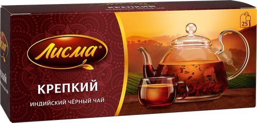 Чай черный ЛИСМА Крепкий, 25х2г, вид