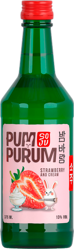 Аперитив PUM PURUM Соджу со вкусом клубники со сливками 13%, 0.375л, фото