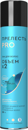 Лак для нормальных и тонких волос ПРЕЛЕСТЬ Professional Объем, сильная фиксация, 300мл, изображение