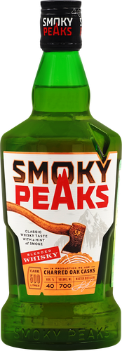 Виски SMOKY PEAKS Российский купажированный ординарный 40%, 0.7л, детальное фото