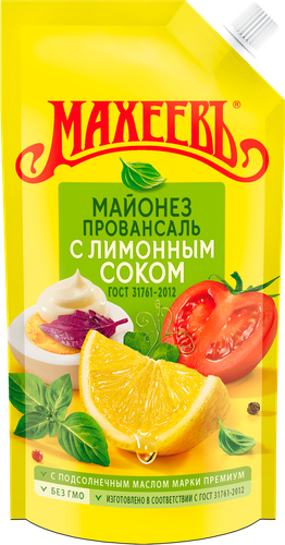Майонез МАХЕЕВЪ Провансаль с лимонным соком 67%, 200мл, крупный план