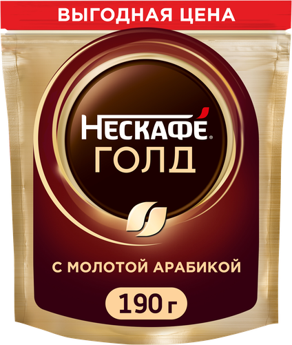 Кофе растворимый&nbsp;НЕСКАФЕ Голд, 190г, картинка