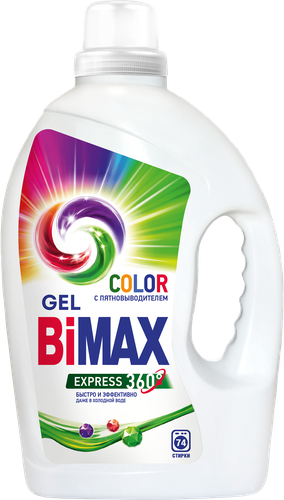 Гель для стирки BIMAX Color, 2600г, вид