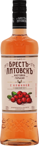 Настойка БРЕСТЪ-ЛИТОВСКЪ с клюквой 37%, 0.5л