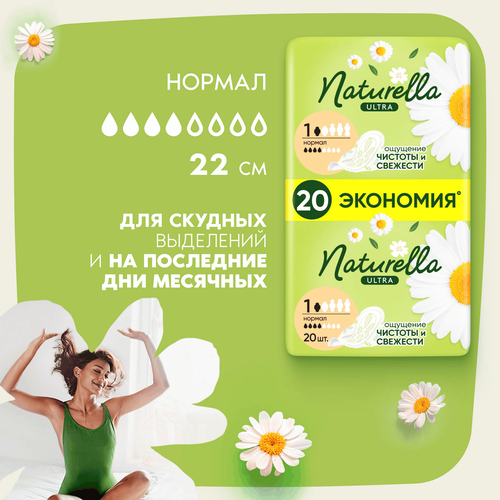 Прокладки NATURELLA Ultra Нормал, с крылышками, 20шт, вид