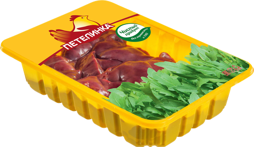 Печень куриная ПЕТЕЛИНКА, 450г, вид