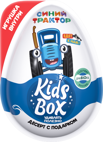 Десерт сахаристый KIDS BOX Синий Трактор, с подарком, 20г, фотография