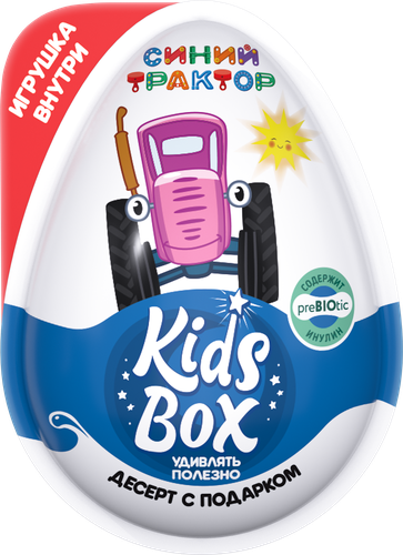 Десерт сахаристый KIDS BOX Синий Трактор, с подарком, 20г, изображение