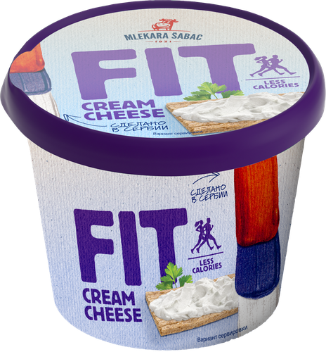 Сыр творожный MLEKARA SABAC FIT Cream Cheese сливочный 60%, без змж, 250г, картинка