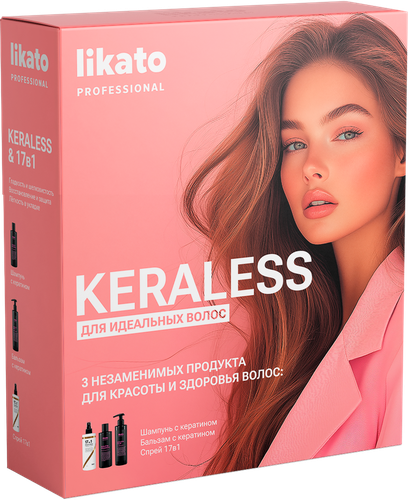 Набор подарочный для волос LIKATO Professional Keraless Восстановление, 750мл, фото