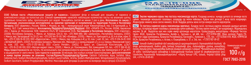 Зубная паста EXXE Max-in-one Максимальная защита от кариеса, 100г, картинка