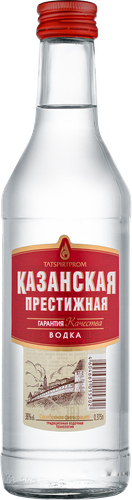 Водка КАЗАНСКАЯ ПРЕСТИЖНАЯ 38%, 0.375л