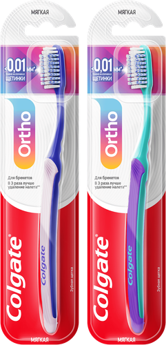 Зубная щетка COLGATE Ortho для брекетов, мягкая, фото