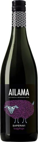 Вино AILAMA Саперави ординарное сортовое красное сухое, 0.75л