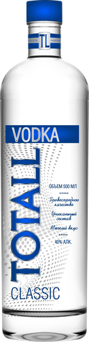 Водка ТОТАЛЛ Классическая 40%, 0.5л