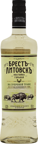 Настойка БРЕСТЪ ЛИТОВСКЪ На Зубровой траве 37%, горькая, 0.5л