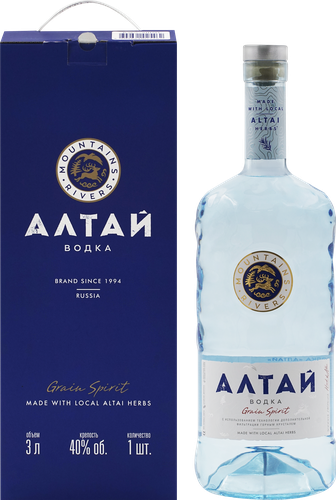 Водка АЛТАЙ 40%, в сувенирной коробке, п/у, 3л