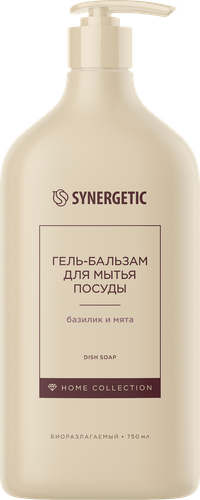 Бальзам для посуды SYNERGETIC Базилик и свежая мята, 0,75л, фотография