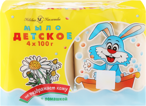Мыло туалетное НЕВСКАЯ КОСМЕТИКА Детское с ромашкой, 4шт, фото