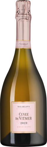 Шампанское CUVEE DE VITMER Российское выдержанное розовое брют, 0.75л, картинка