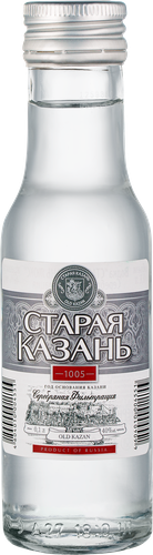 Водка СТАРАЯ КАЗАНЬ Люкс Серебряная 40%, 0.1л
