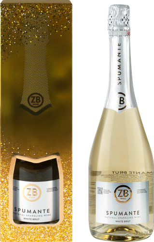 Вино игристое ZB WINE Российское Крым Спуманте белое брют, п/у, 0.75л, фото