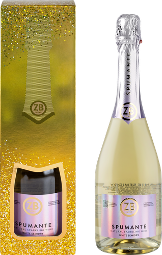 Вино игристое ZB WINE Российское Крым Спуманте розовое брют, п/у, 0.75л, крупный план