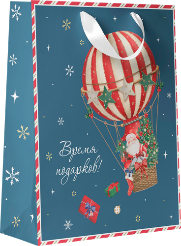 Пакет подарочный CITY HOME TRADE New Years Joy 31,5х25,5х11см, изображение