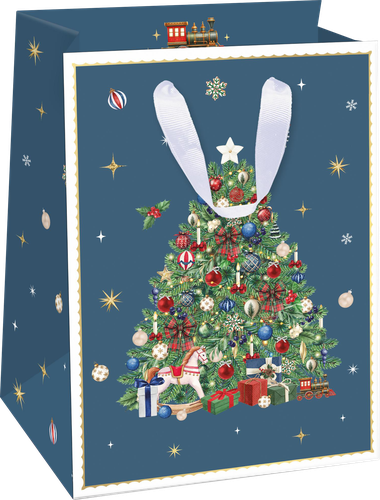 Пакет подарочный CITY HOME TRADE New Years Joy 19х14х9см, эффект, детальное фото