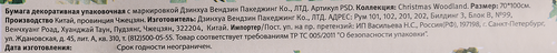 Бумага упаковочная декоративная CITY HOME TRADE Christmas Woodland, 70х100см, фото