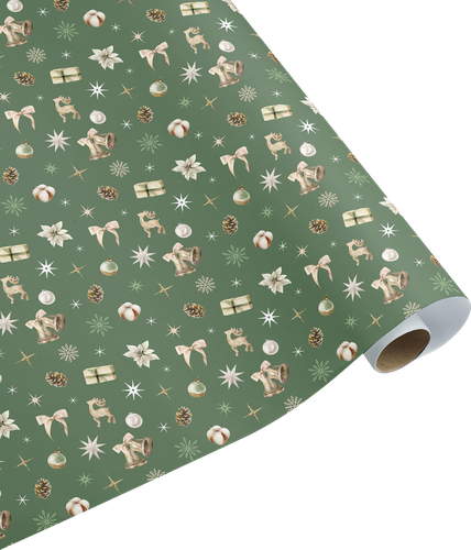 Бумага упаковочная декоративная CITY HOME TRADE Christmas Woodland, 70х100см, детальное фото
