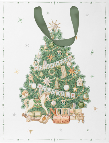 Пакет подарочный CITY HOME TRADE Christmas Woodland 23х18х10см, фото