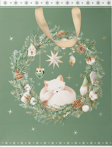 Пакет подарочный CITY HOME TRADE Christmas Woodland 23х18х10см, вид