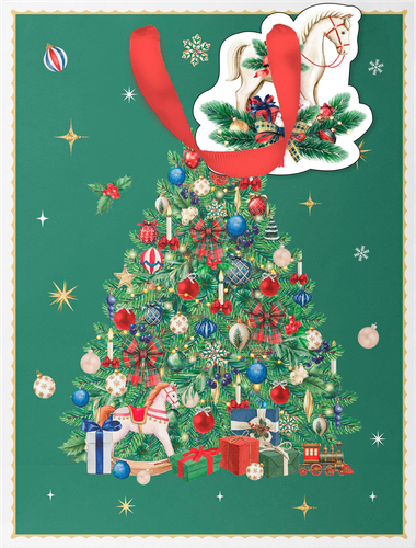 Пакет подарочный CITY HOME TRADE New Years Joy 23х18х10см, картинка