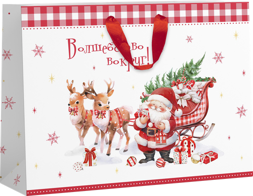 Пакет подарочный CITY HOME TRADE New Years Joy 30х40х15см, фотография