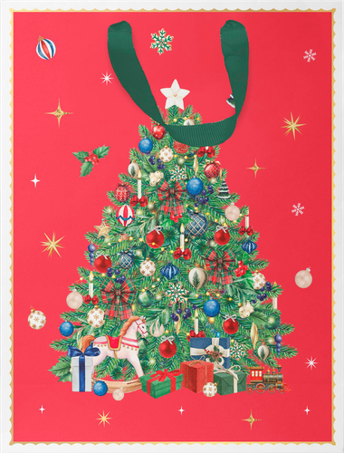 Пакет подарочный CITY HOME TRADE New Years Joy 31х26х11см, эффект, изображение