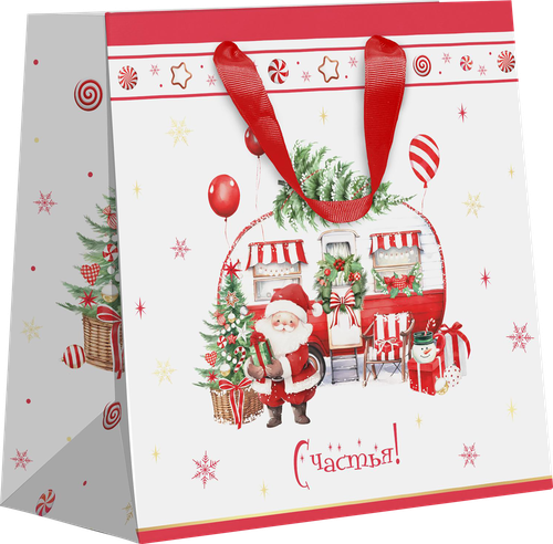 Пакет подарочный CITY HOME TRADE New Years Joy 41х45х18см, фото