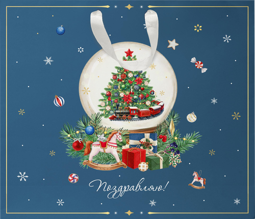 Пакет подарочный CITY HOME TRADE New Years Joy 41х45х18см, фотография