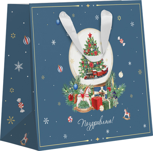 Пакет подарочный CITY HOME TRADE New Years Joy 41х45х18см, картинка